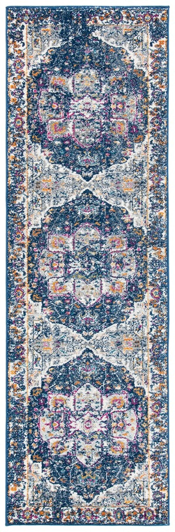 Safavieh Evoke 275 Power Loomed TRADITIONAL Rug Navy / Grey EVK275N-4