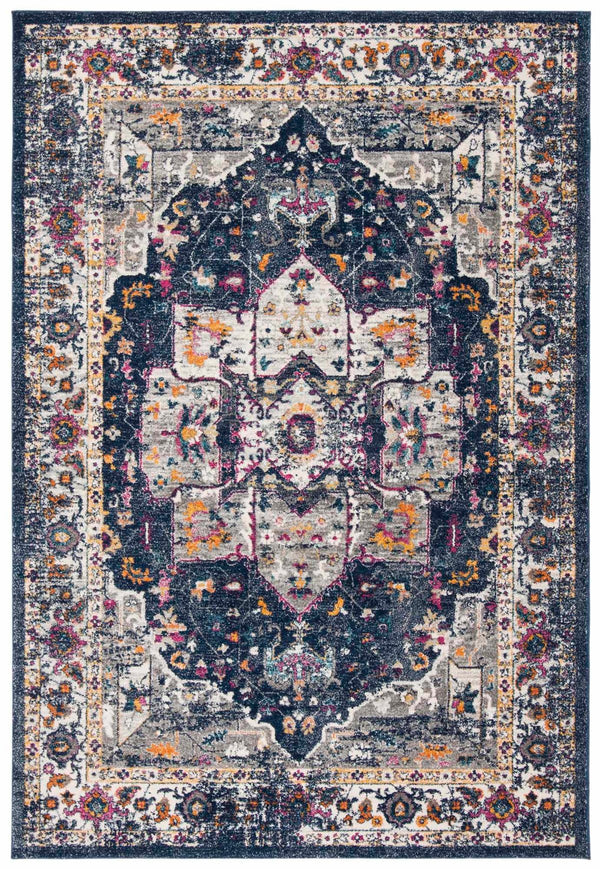Safavieh Evoke 275 Power Loomed TRADITIONAL Rug Navy / Grey EVK275N-4