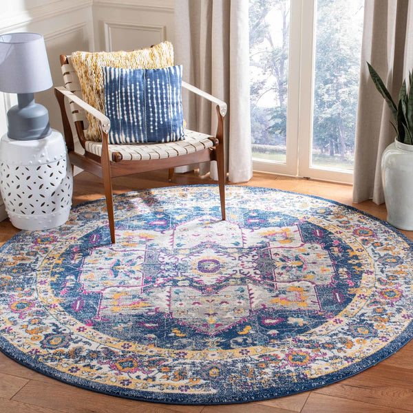 Safavieh Evoke 275 Power Loomed TRADITIONAL Rug Navy / Grey EVK275N-4