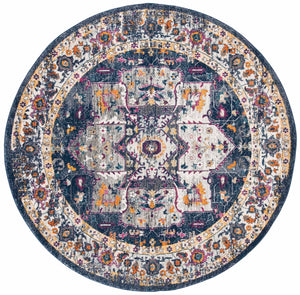 Safavieh Evoke 275 Power Loomed TRADITIONAL Rug Navy / Grey EVK275N-4