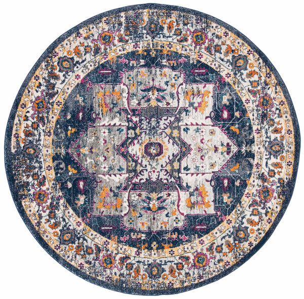 Safavieh Evoke 275 Power Loomed TRADITIONAL Rug Navy / Grey EVK275N-4