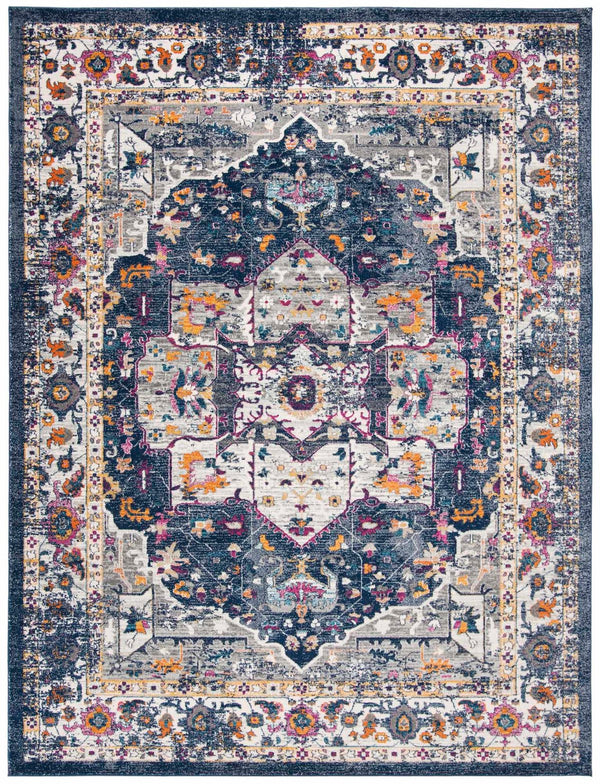 Safavieh Evoke 275 Power Loomed TRADITIONAL Rug Navy / Grey EVK275N-4