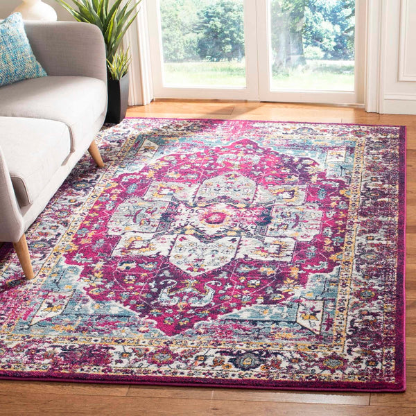 Safavieh Evoke 275 Power Loomed TRADITIONAL Rug Fuchsia / Ivory EVK275R-4