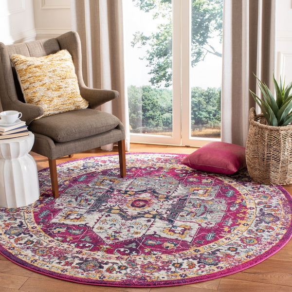 Safavieh Evoke 275 Power Loomed TRADITIONAL Rug Fuchsia / Ivory EVK275R-4