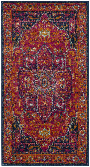 Safavieh Evoke 275 Power Loomed  Rug Fuchsia / Orange EVK275S-5SQ
