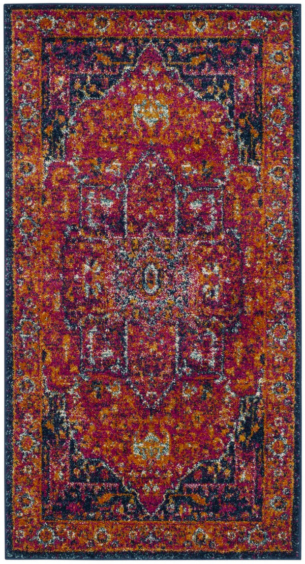 Safavieh Evoke 275 Power Loomed  Rug Fuchsia / Orange EVK275S-5SQ