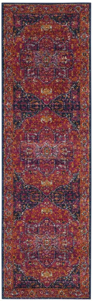 Safavieh Evoke 275 Power Loomed  Rug Fuchsia / Orange EVK275S-5SQ