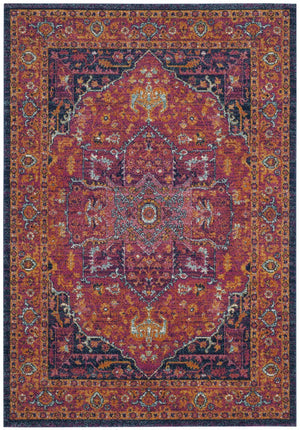 Safavieh Evoke 275 Power Loomed  Rug Fuchsia / Orange EVK275S-5SQ