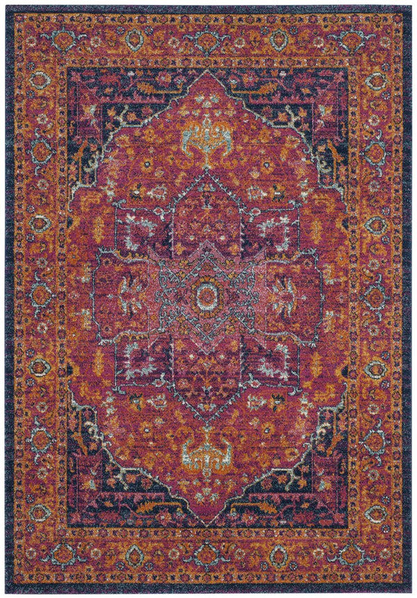 Safavieh Evoke 275 Power Loomed  Rug Fuchsia / Orange EVK275S-5SQ