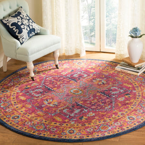 Safavieh Evoke 275 Power Loomed  Rug Fuchsia / Orange EVK275S-5SQ
