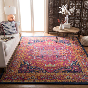 Safavieh Evoke 275 Power Loomed  Rug Fuchsia / Orange EVK275S-5SQ