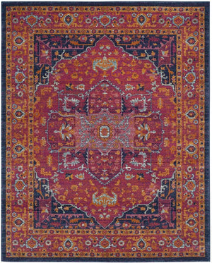 Safavieh Evoke 275 Power Loomed  Rug Fuchsia / Orange EVK275S-5SQ