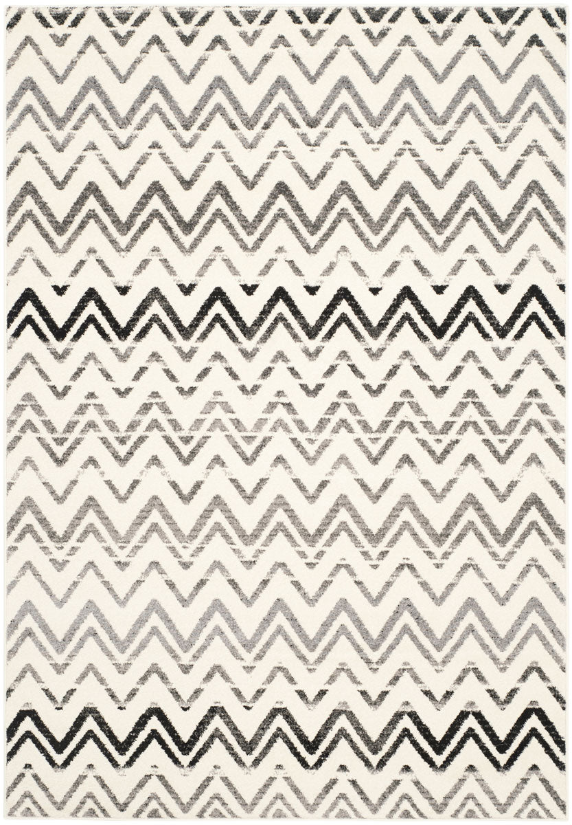 Safavieh Evoke 498 Power Loomed  Rug Cream / Dark Grey EVK498C-4