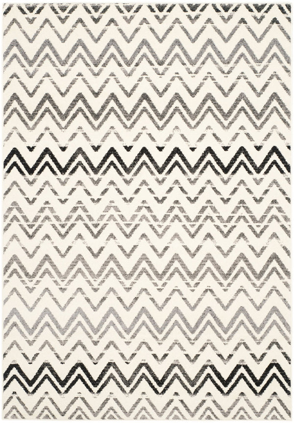 Safavieh Evoke 498 Power Loomed  Rug Cream / Dark Grey EVK498C-4