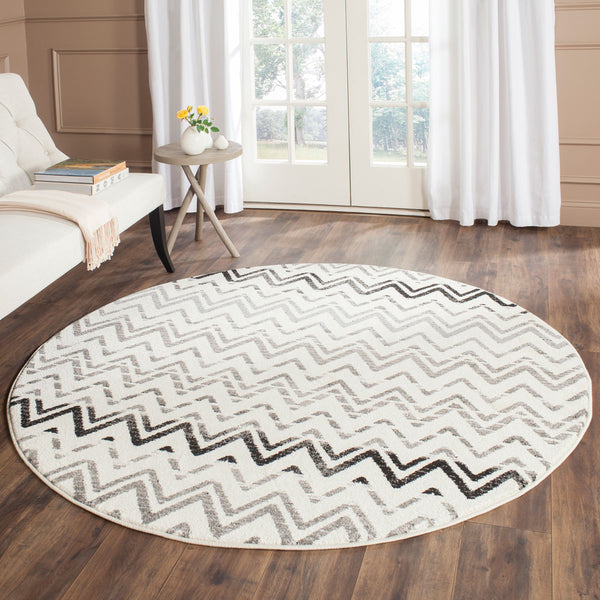 Safavieh Evoke 498 Power Loomed  Rug Cream / Dark Grey EVK498C-4
