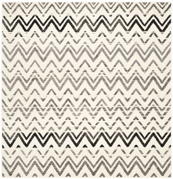 Safavieh Evoke 498 Power Loomed  Rug Cream / Dark Grey EVK498C-4