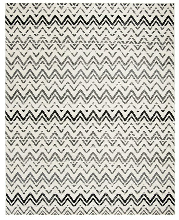 Safavieh Evoke 498 Power Loomed  Rug Cream / Dark Grey EVK498C-4