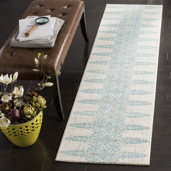Safavieh Evoke 521 Power Loomed TRADITIONAL Rug Ivory / Teal EVK521F-3