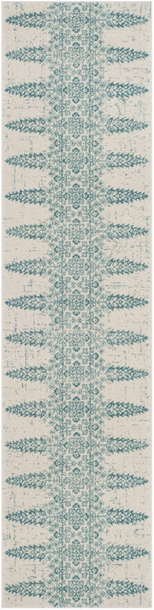 Safavieh Evoke 521 Power Loomed TRADITIONAL Rug Ivory / Teal EVK521F-3
