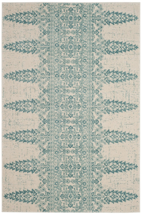 Safavieh Evoke 521 Power Loomed TRADITIONAL Rug Ivory / Teal EVK521F-3