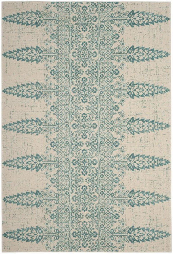 Safavieh Evoke 521 Power Loomed TRADITIONAL Rug Ivory / Teal EVK521F-3