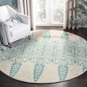 Safavieh Evoke 521 Power Loomed TRADITIONAL Rug Ivory / Teal EVK521F-3