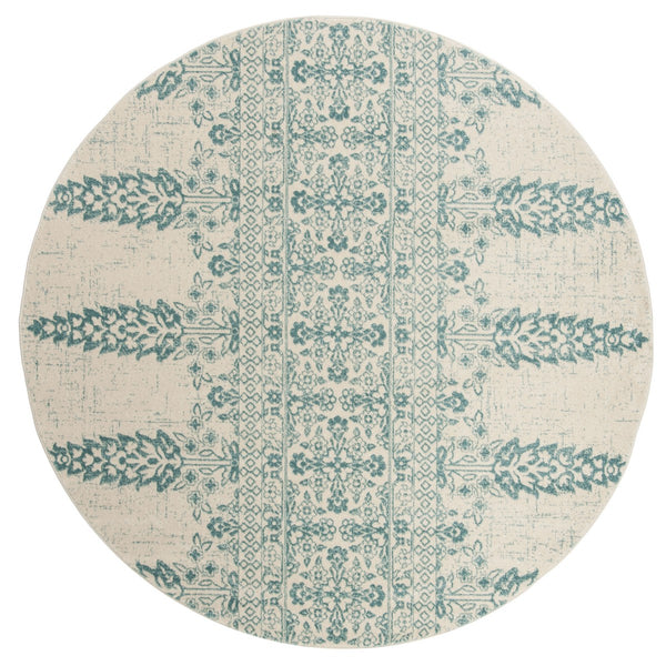 Safavieh Evoke 521 Power Loomed TRADITIONAL Rug Ivory / Teal EVK521F-3