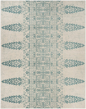 Safavieh Evoke 521 Power Loomed TRADITIONAL Rug Ivory / Teal EVK521F-3
