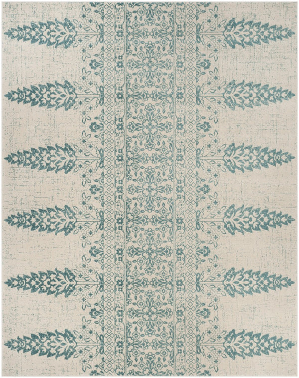 Safavieh Evoke 521 Power Loomed TRADITIONAL Rug Ivory / Teal EVK521F-3