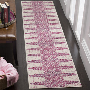 Safavieh Evoke 521 Power Loomed TRADITIONAL Rug Ivory / Fuchsia EVK521K-3