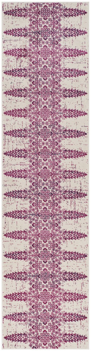 Safavieh Evoke 521 Power Loomed TRADITIONAL Rug Ivory / Fuchsia EVK521K-3