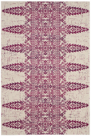 Safavieh Evoke 521 Power Loomed TRADITIONAL Rug Ivory / Fuchsia EVK521K-3