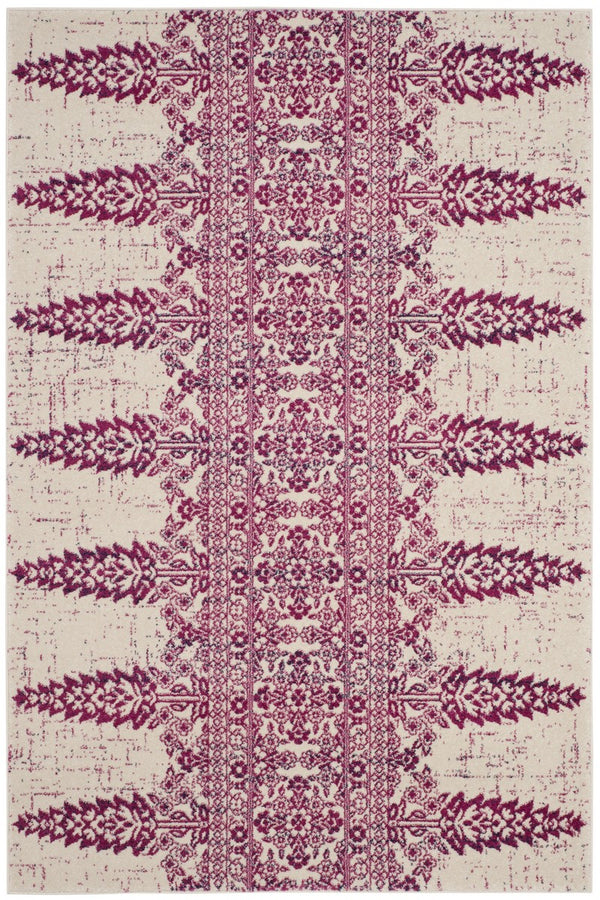 Safavieh Evoke 521 Power Loomed TRADITIONAL Rug Ivory / Fuchsia EVK521K-3