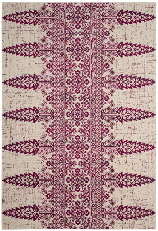 Safavieh Evoke 521 Power Loomed TRADITIONAL Rug Ivory / Fuchsia EVK521K-3