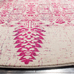 Safavieh Evoke 521 Power Loomed TRADITIONAL Rug Ivory / Fuchsia EVK521K-3