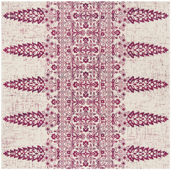 Safavieh Evoke 521 Power Loomed TRADITIONAL Rug Ivory / Fuchsia EVK521K-3