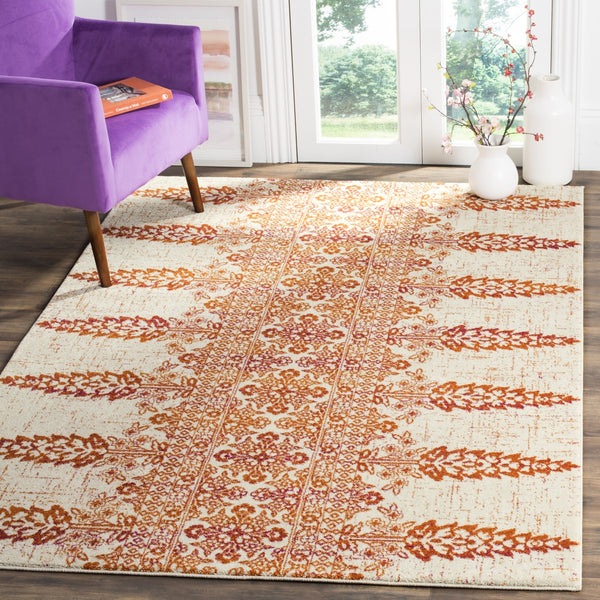 Safavieh Evoke 521 Power Loomed TRADITIONAL Rug Ivory / Gold EVK521R-3