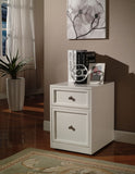 Boca L Shape Desk with File Credenza and Hutch Cottage White BOC-5PC-LDESK-F-CDZ-HTCH Parker House