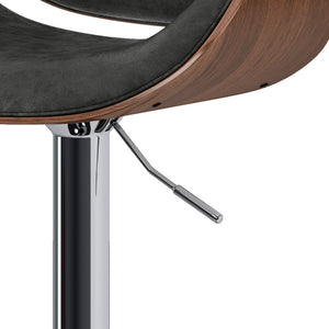 English Elm Marana - Stylish Adjustable Swivel Bar Stool In Distressed Grey For Modern Kitchens & Bars B136P158927