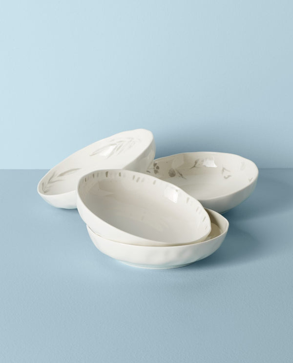 Lenox Oyster Bay Assorted Pasta Bowls, Set of 4 White, WHITE PORCELAIN 894232