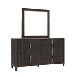 West End Loft Dresser Mirror Brown with Tuxedo Finish P361110 Pulaski Furniture