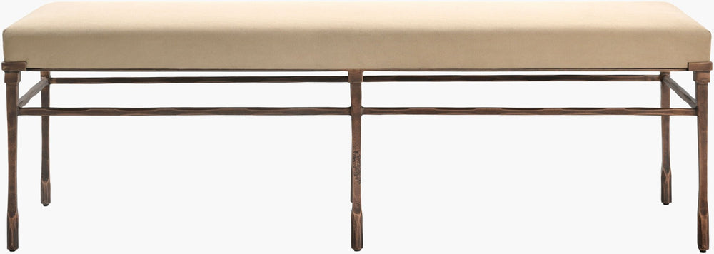 Surya Evera Upholstered Bench with Plush Padded Seat for Bedroom Foot or Living Room EVRA001-196018