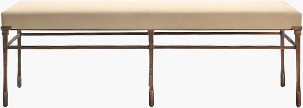 Surya Evera Upholstered Bench with Plush Padded Seat for Bedroom Foot or Living Room EVRA001-196018