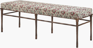 Surya Evera Wide Upholstered Bench Plush Foam Seat for Bedroom or Living Room EVRA002-196018
