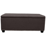 Parker House Parker Living Sleep Cameron - Seal Storage Bench Seal Grey 100% Polyester (SW) BCAM-BENCH-SEA