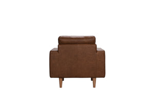 Porter Designs Porter Glisan Mid-century Modern Full-grain Leather Chair In Brown For Cozy And Stylish Living Spaces Brown Leather 02-204-03-7168