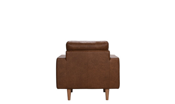 Porter Designs Porter Glisan Mid-century Modern Full-grain Leather Chair In Brown For Cozy And Stylish Living Spaces Brown Leather 02-204-03-7168