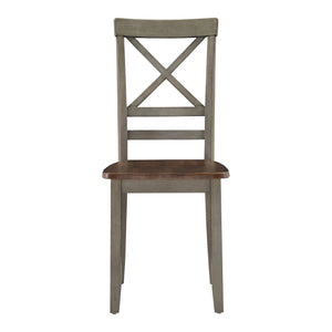 Homelegance By Top-Line Devereux 47.5" 4 - Person X-base Trestle Dining Set Oak Wood