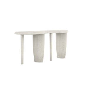 A.R.T. Furniture Ashlar Console Table - Coastal Modern Design With Amorphic Top & Unique Cast Resin Legs In Bisque Finish Beige Parawood Solids,Birch Veneers,Resin 333394-2250