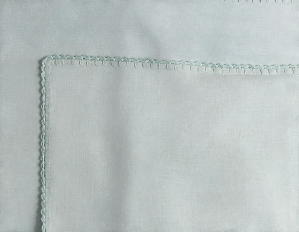 Surya Evelyn 72"W X 84"L X 15"Dl Bed Skirt - Cozy Linen Fabric, Durable Woven Design, Cottage Style Charm Pale Blue Linen,Linen Evy3000-cskt